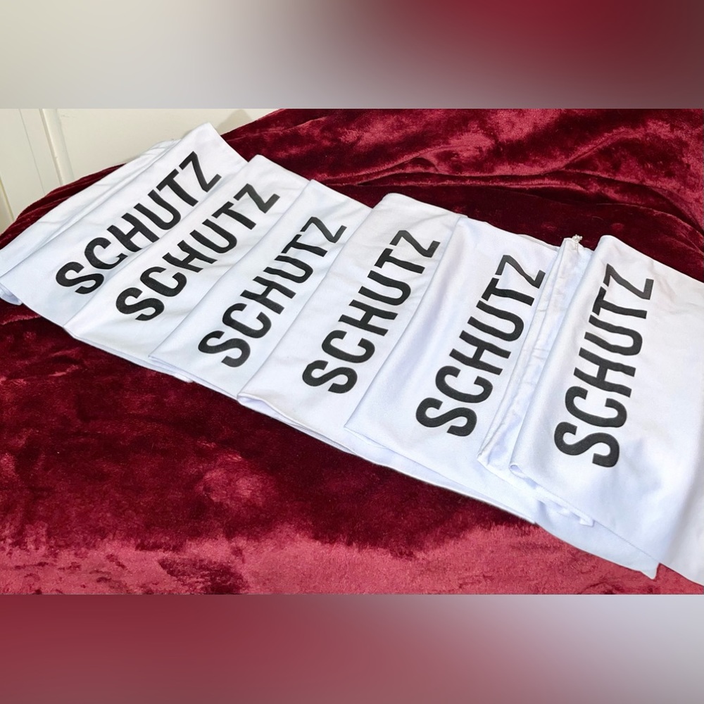 SIX (6) Schutz Shoe Dust Bags NEW 10x13”. Reduced shipping.